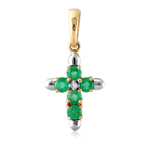 Крест декоративный с изумрудами и бриллиантом из золота П10103иy
Крест декоративный с изумрудами и бриллиантом из золота П10103иy
