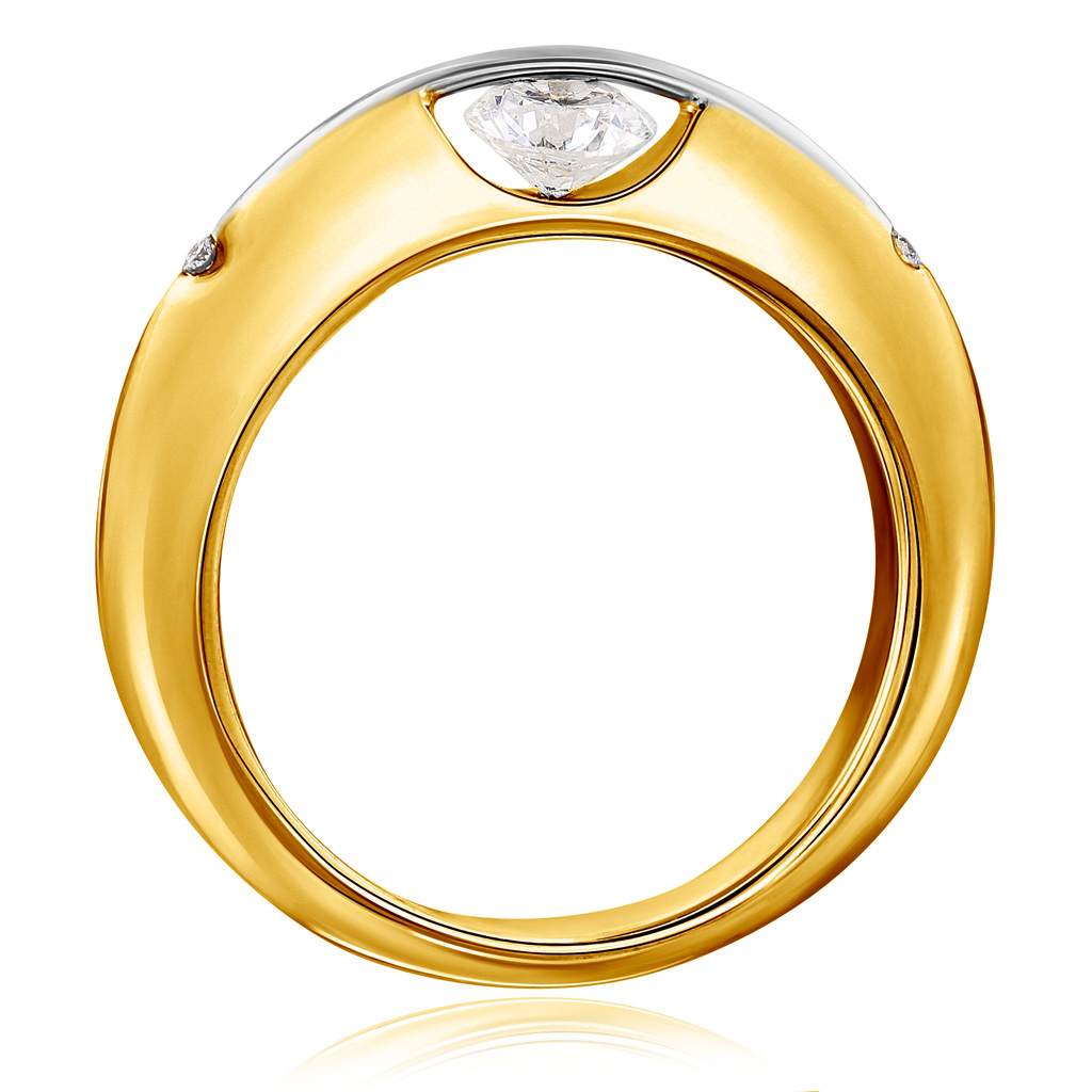 Кольцо из желтого золота Танцующий бриллиант Air