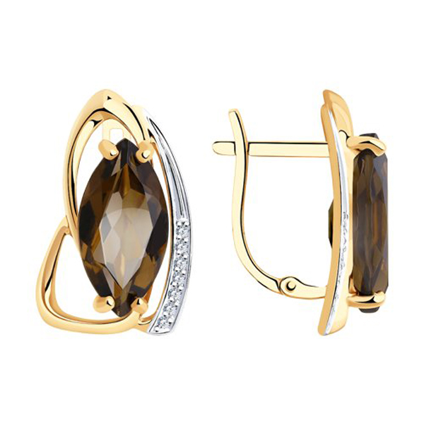 Серьги с английским замком из золота 727001 
Серьги с английским замком из золота 727001