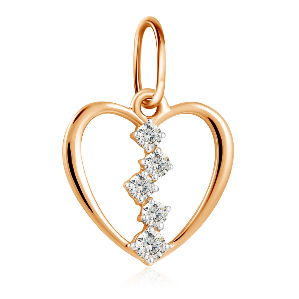 Золотая подвеска с фианитом Сердце P01-Z-59518-Z
Золотая подвеска с фианитом Сердце P01-Z-59518-Z