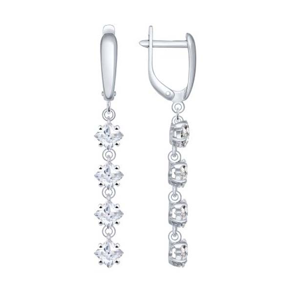 Серьги с английским замком из серебра 94022011 
Серьги с английским замком из серебра 94022011