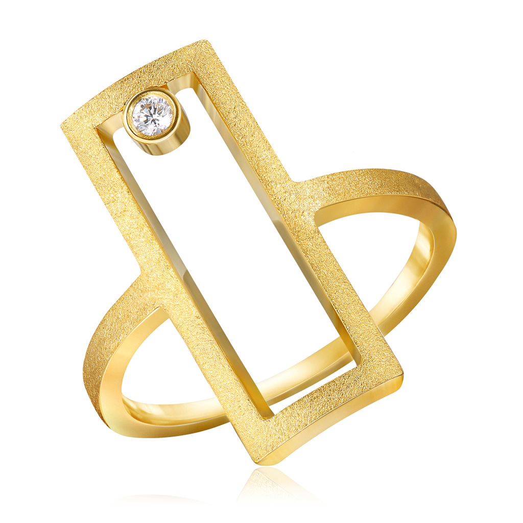 Кольцо из желтого золота с бриллиантом 45519194175