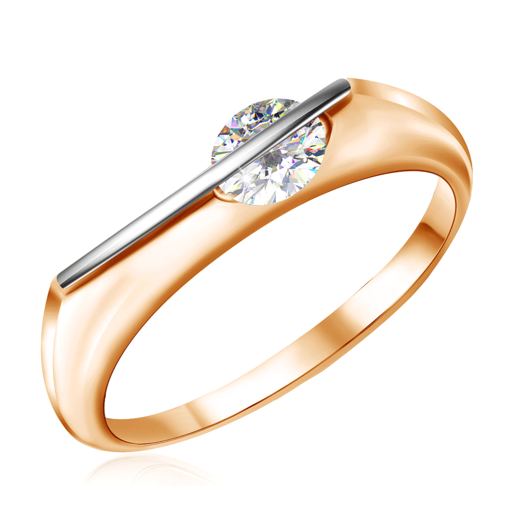 Золотое кольцо Танцующий бриллиант Air