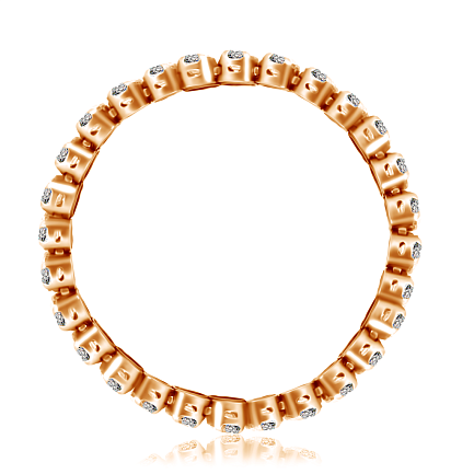 Кольцо из золота с кристаллами Сваровски