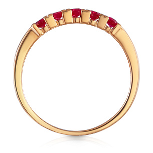 Кольцо из красного золота с рубином