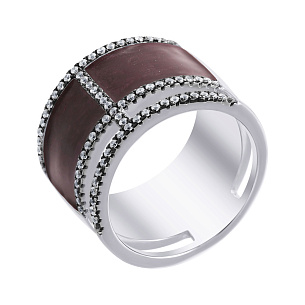 Кольцо из серебра с эмалью