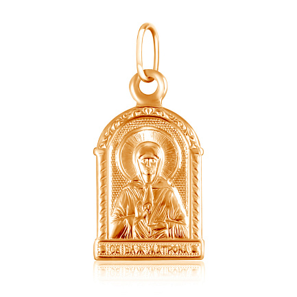 Подвеска иконка из золота "Святая Матрона"