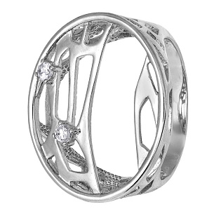 Серебряное кольцо с фианитами