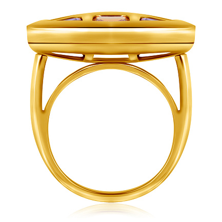 Кольцо с хризолитом из золота