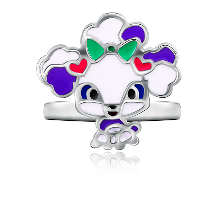 Детское серебряное кольцо собачка Джинджер