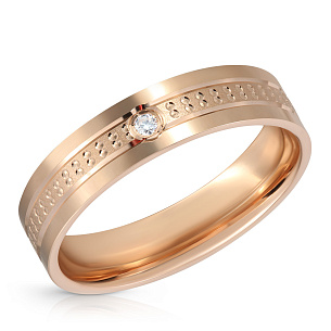 Золотое кольцо обручальное с бриллиантом