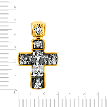 Крест из серебра с позолотой