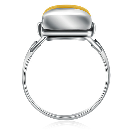 Кольцо с ювелирной смолой из серебра