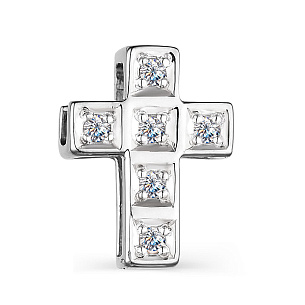 Золотой крест декоративный с бриллиантами