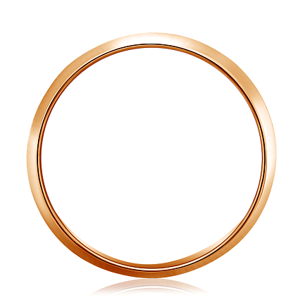 Кольцо обручальное из красного золота с фианитами Сваровски