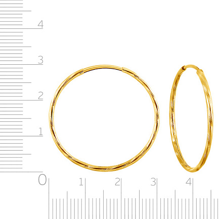 Серьги-кольца "Конго" из золота