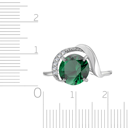 Кольцо из серебра с кристаллами Сваровски