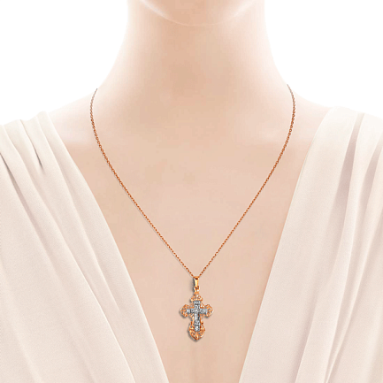 Крест из золота с бриллиантами