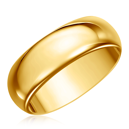 Кольцо обручальное из желтого золота