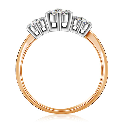 Кольцо с бриллиантами из золота