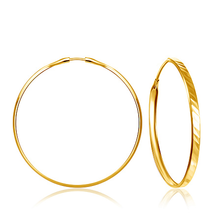 Золотые серьги-кольца "Конго"