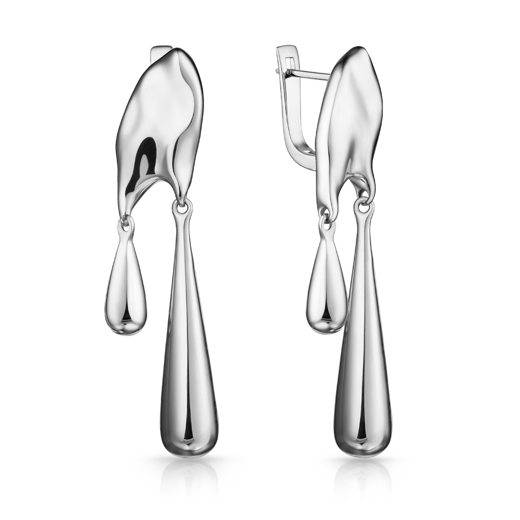 Серьги с английским замком из серебра 86610226000