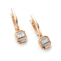 Серьги с английским замком 26004-100
