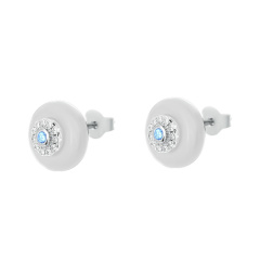 Серьги Пусеты TC-E00692-W-W-BL-X-W