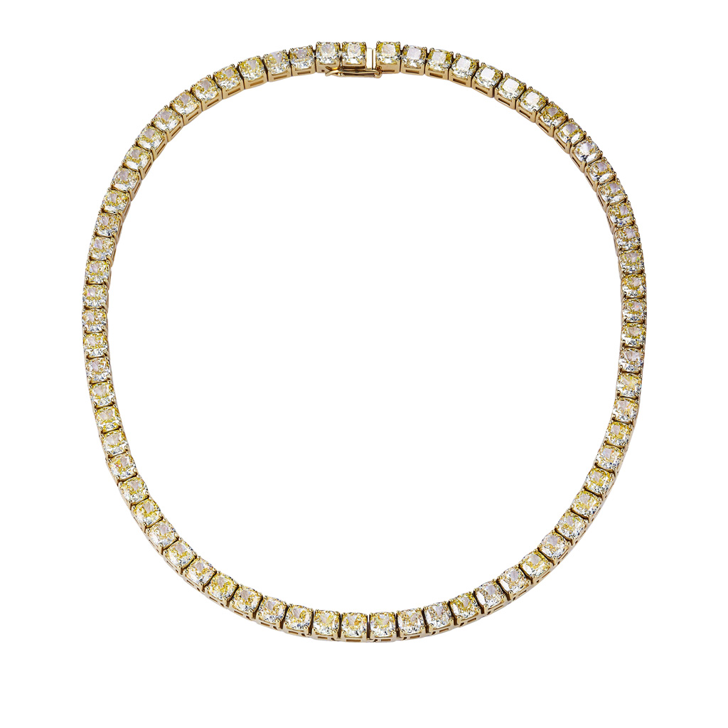 Колье из серебра с позолотой, фианитом Z4611013400