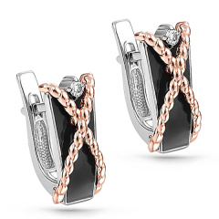 Серьги с английским замком 12-11060-1002