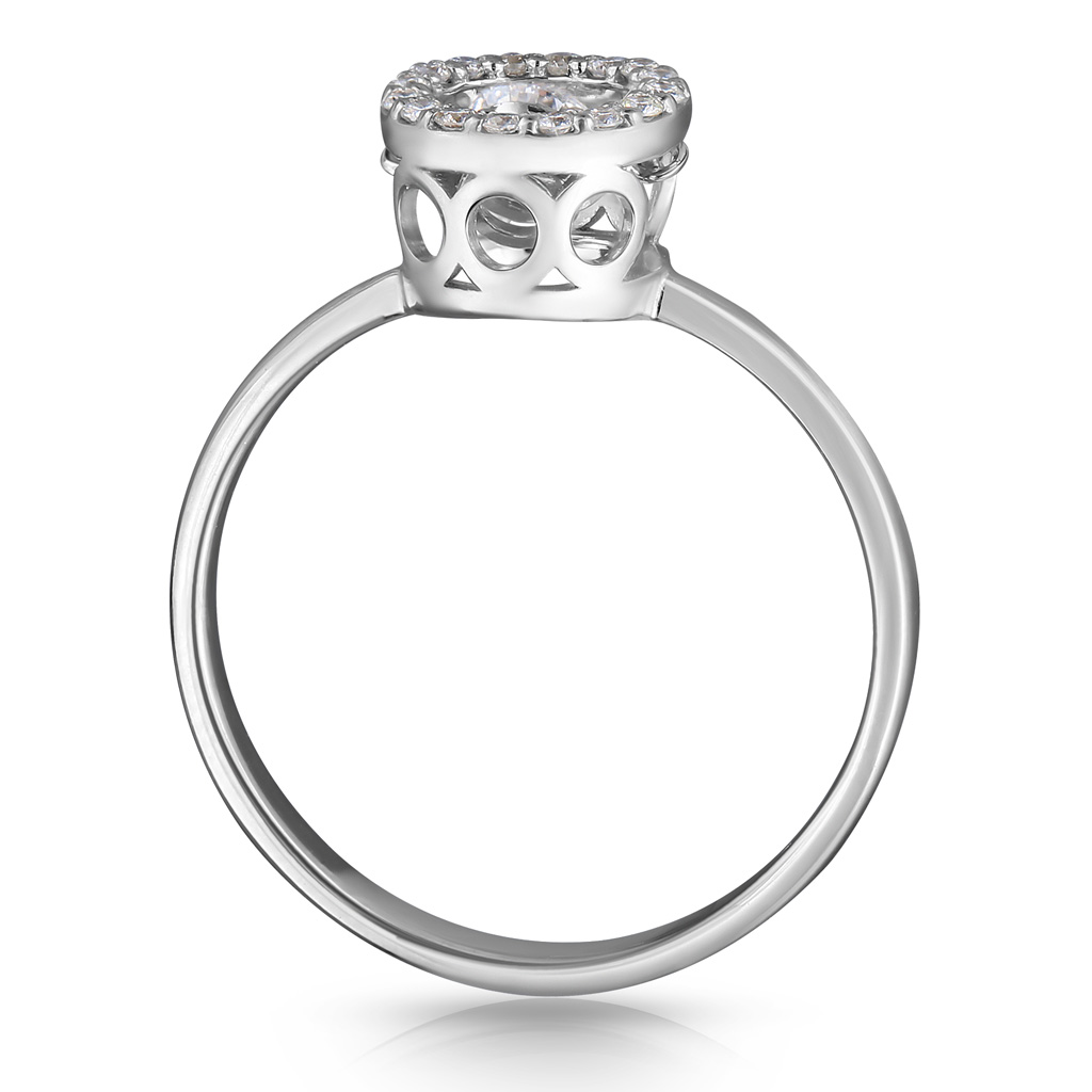 Кольцо из белого золота с бриллиантом