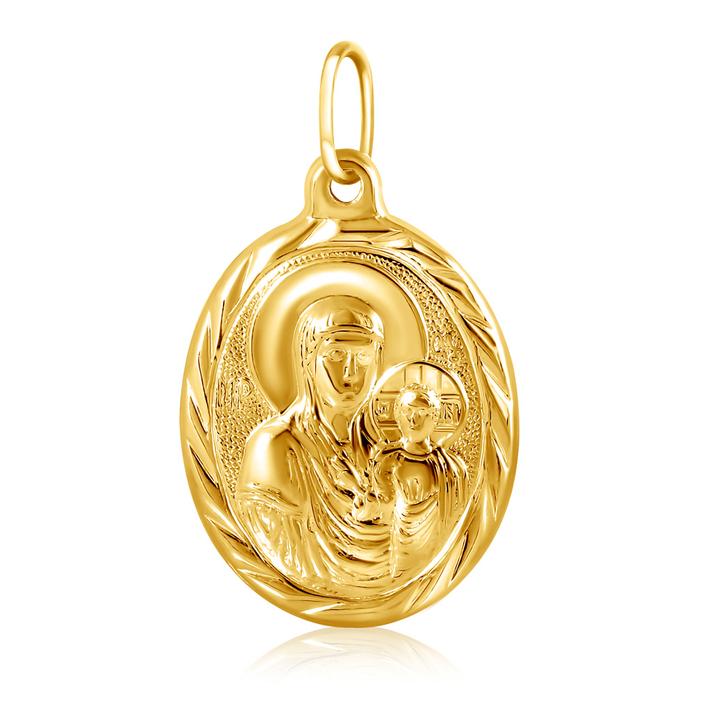 Иконка БМ Казанская из золота иконка святая матрона из золота