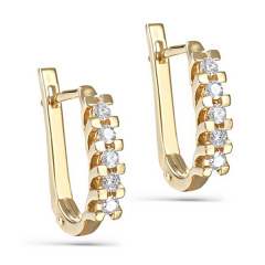 Серьги с английским замком 12-2059-1000