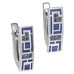 Серьги с английским замком 12-11260-1107