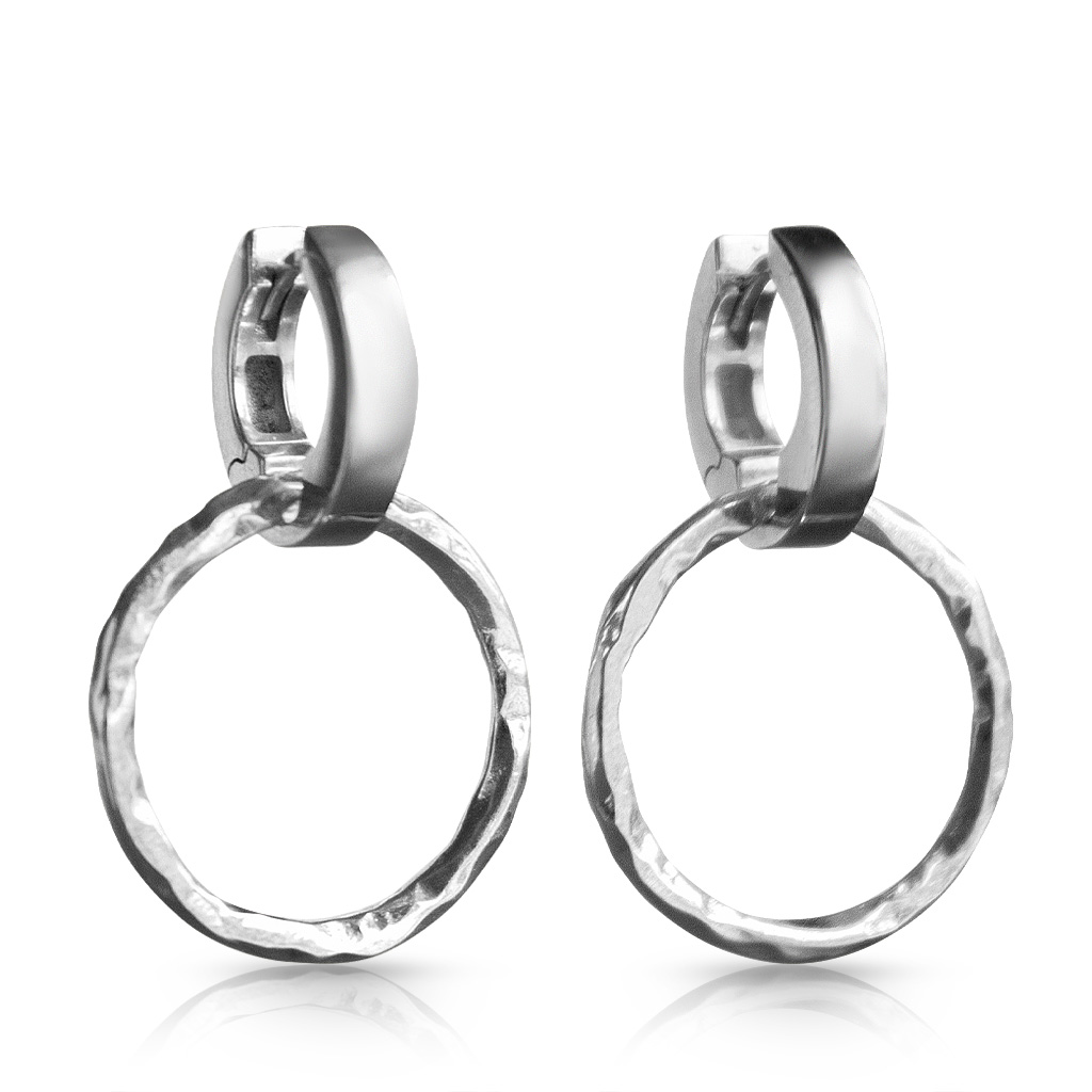 

E017-8/Серьги Замочки с подвесами кольцами E017-8/Серьги Замочки с п