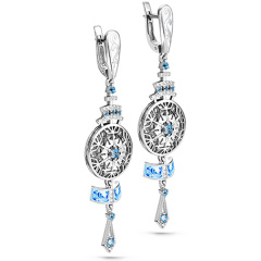 Серьги с английским замком 12-11099-2522