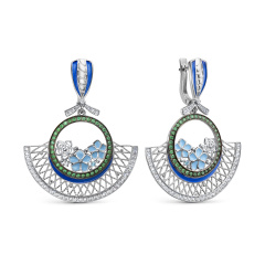 Серьги с английским замком 12-347-0005