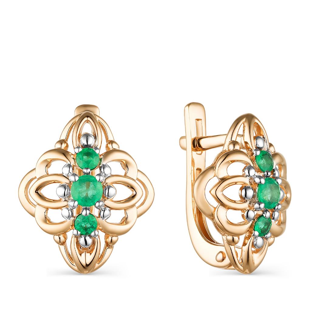 

Серьги с английским замком из золота 23612-101