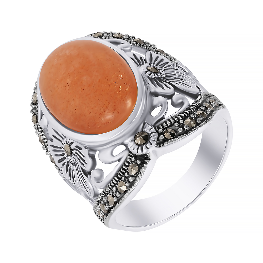 Кольцо из серебра винтаж элегантный пасьянс бохо круглый камень женщины палец кольцо