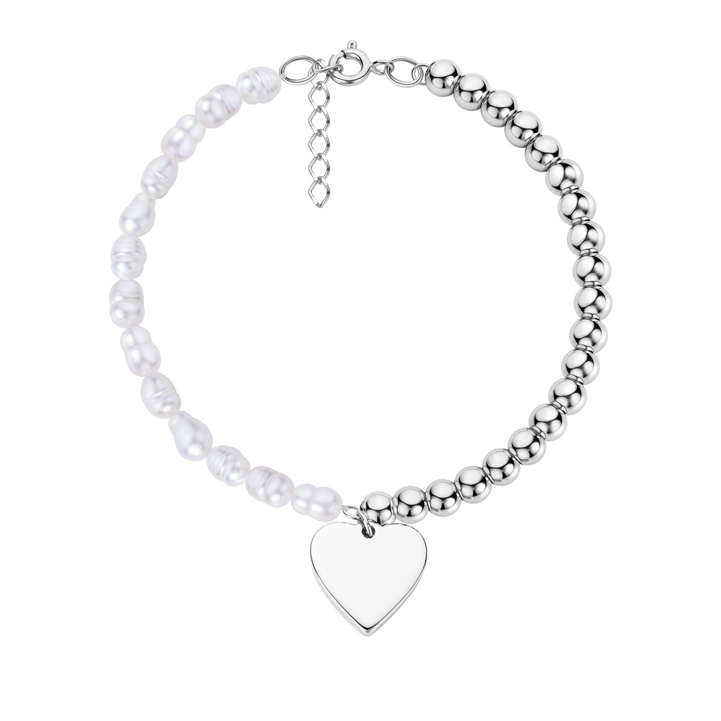 Браслет декоративный из серебра с жемчугом 83612030165