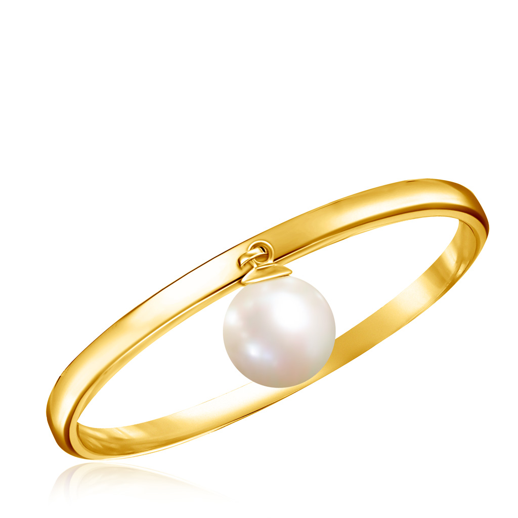 Кольцо из золота романтический аксессуар шикарный тонкий искусственный жемчуг кубический цирконий кольцо для пальцев