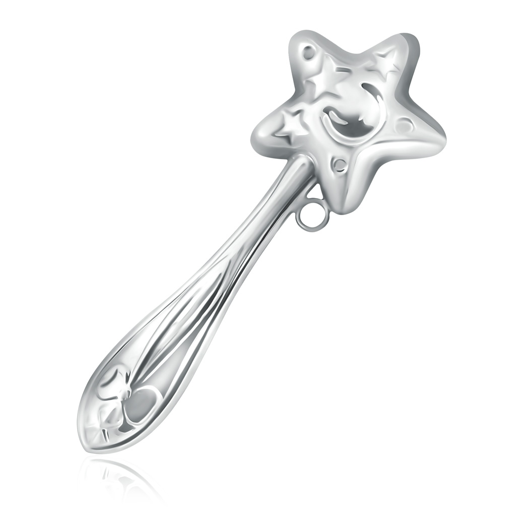 Погремушка из серебра развивающий браслетик погремушка для малыша