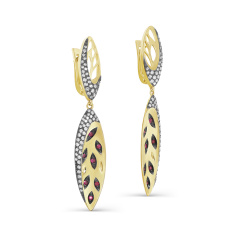 Серьги с английским замком 12-21859-3489