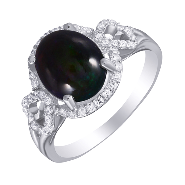 Кольцо из серебра опал кольцо мода женщины ювелирные изделия наполненная свадебная помолвка шесть когтей кольцо