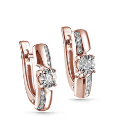 Серьги с английским замком 12-01254-1000