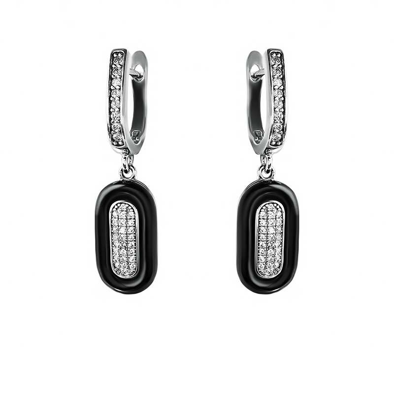 

Серьги с английским замком из серебра TC-E00053-B-W-X-X-W