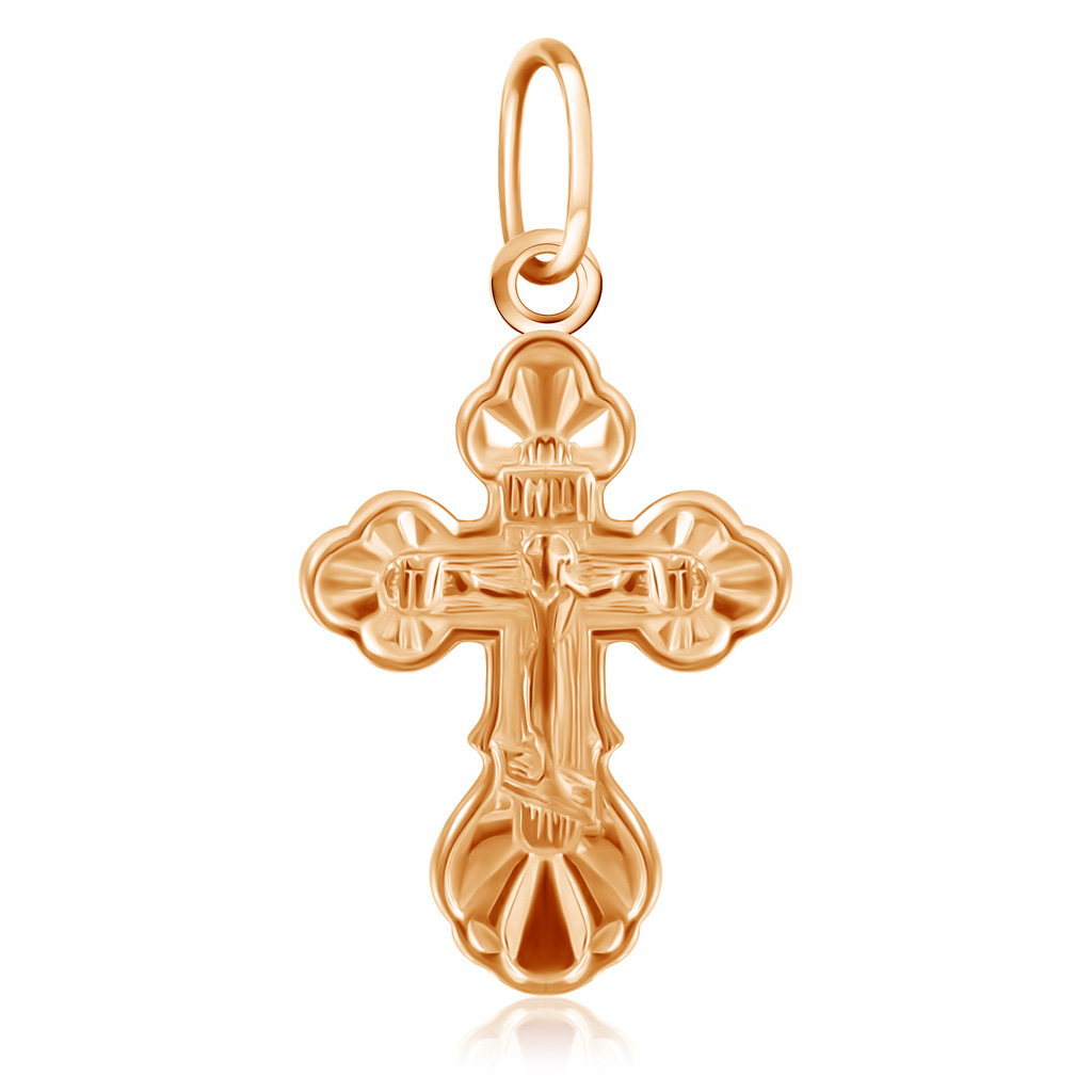 Крест из золота кулон крест узор красный в чернёном серебре l 70см