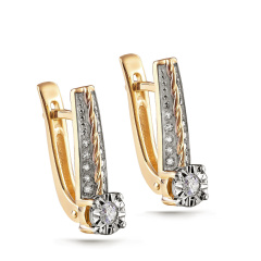 Серьги с английским замком 12-21255-1000