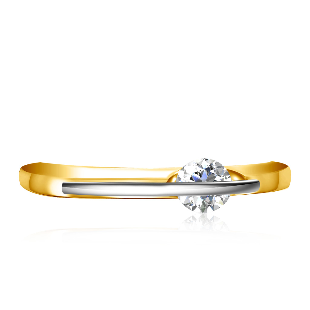 Золотое кольцо Танцующий бриллиант Air
