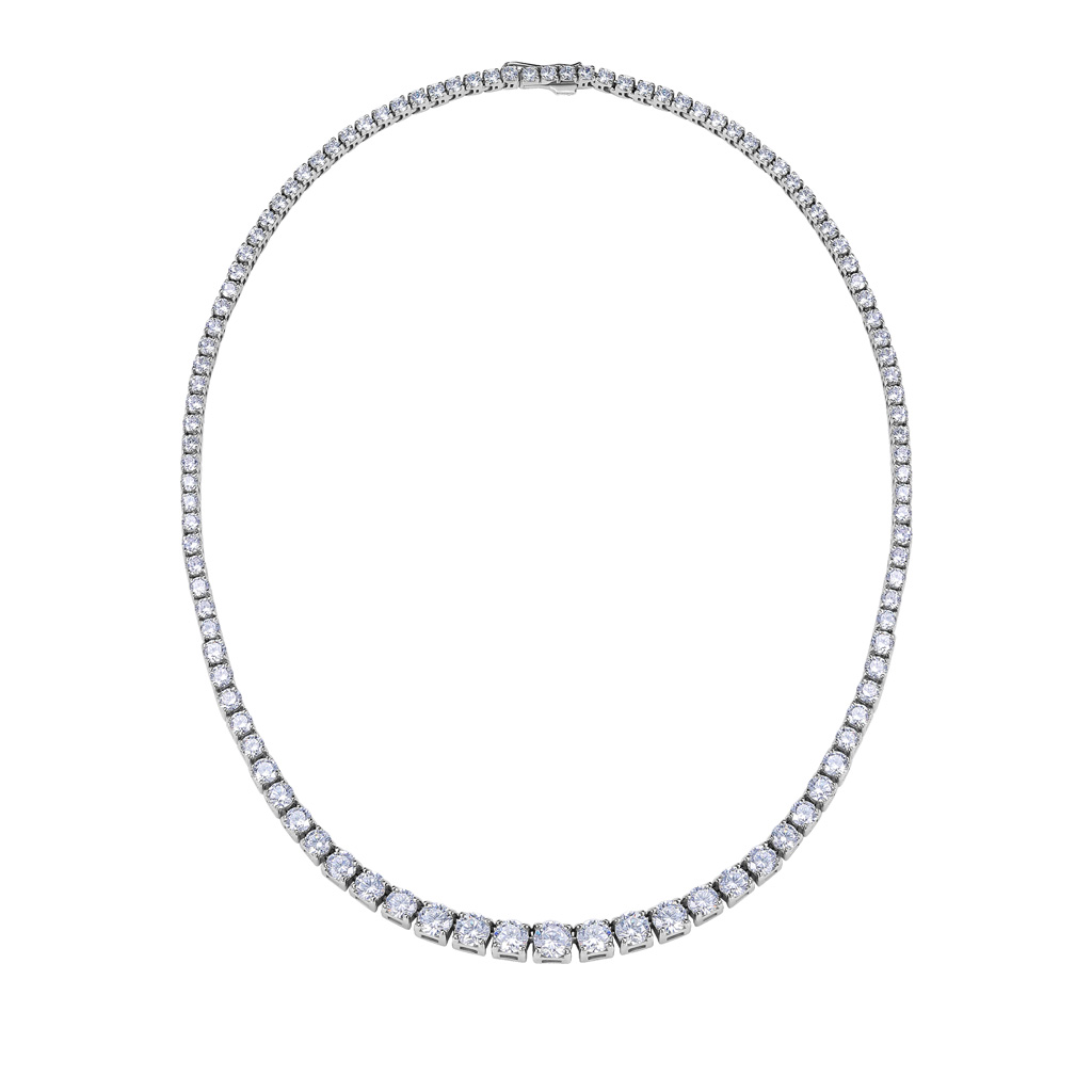 Колье из серебра с фианитом 84611179400